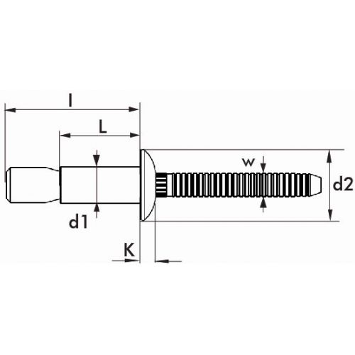REMACHE MULTILOCK BRALO ALUMINIO / ALUMINIO CABEZA ALOMADA